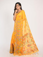 Kavvya Yellow Soft & Lightweight Taspa Silk Weaving Saree,Body Warli Design In Multicolor Meena Weaving - KAVVYA